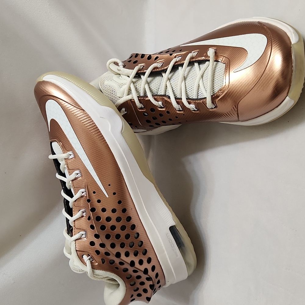 Nike KD 7 Elite Eybl Low-Top Bronze White Sneakers (M Size 7)